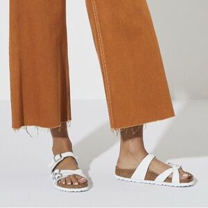 Birkenstock Franca Leather Sandal White Size 40